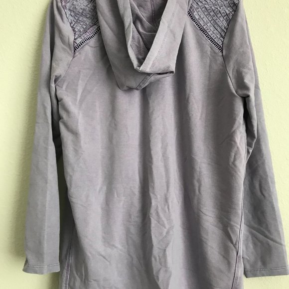 LOGO Life by Lori Goldstein French Terry Pullover Hoodie -Purple (Sz ) a630233 - Picture 3 of 3